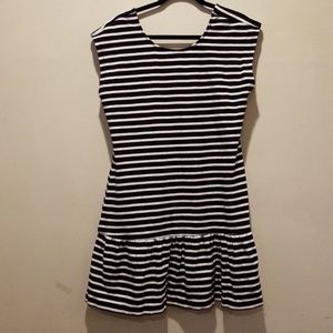 Black and white stripped dress
